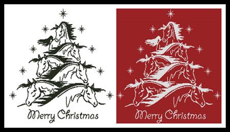 Horse Christmas Tree 2 - Artecy Cross Stitch