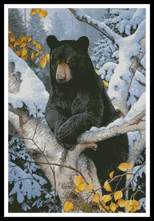 Black Bear Painting - Artecy Cross Stitch
