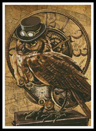 Medium Steampunk Owl - Artecy Cross Stitch