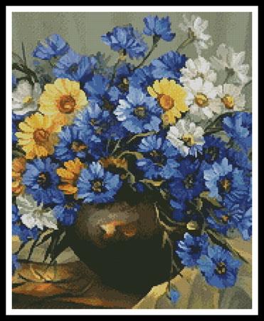 Bouquet Of Blue (Crop) - Artecy Cross Stitch