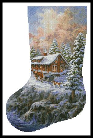 Winter Majesty Stocking (Left) - Artecy Cross Stitch