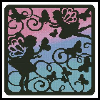 Fairy Silhouette Square 5 - Artecy Cross Stitch