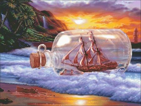 Ship In A Bottle - Charting Creations