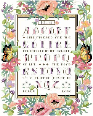 Alphabet Floral Sampler - Kooler Design Studio