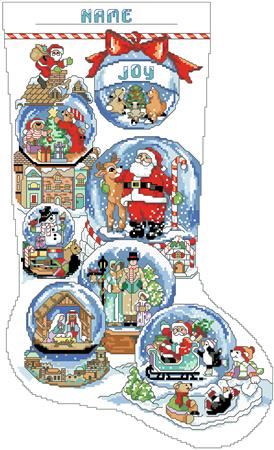 Snow Dome Stocking - Kooler Design Studio