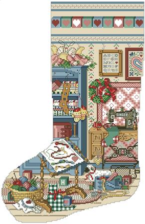 Stitcher's Studio Heirloom Stocking - Kooler Design Studio
