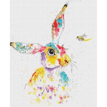 Rainbow Bunny by Delphine Sutherland - Paine Free Crafts