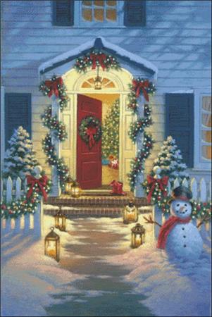 Christmas Porch - Charting Creations
