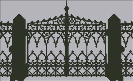 Iron Gates Silhouette - Charting Creations