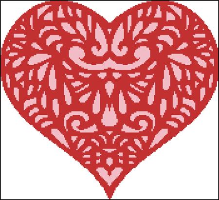 Silhouette Heart - Charting Creations