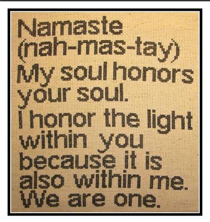 Namaste, Defined - Stitcherhood