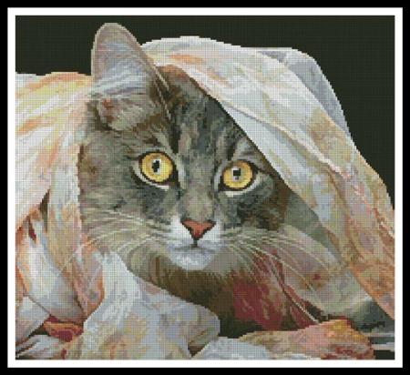 Peekaboo Cat - Artecy Cross Stitch