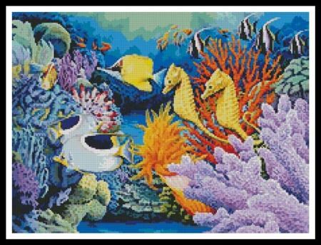 Seahorse And Fish - Artecy Cross Stitch