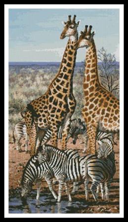 Giraffe And Zebra - Artecy Cross Stitch
