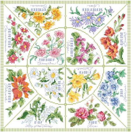 Flowers Of The Month Pillow - Kooler Design Studio