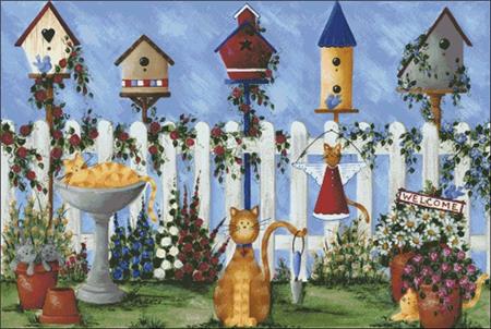 Garden Cats - Charting Creations