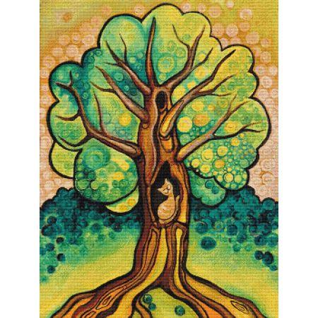 Cat In Tree by Janka Lateckova - Paine Free Crafts