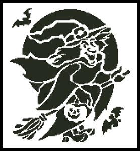 Witch Silhouette - Artecy Cross Stitch