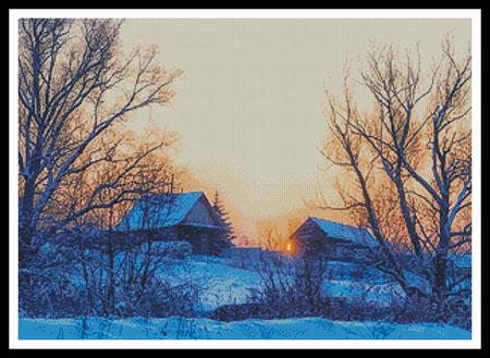 Colourful Winter Sunrise - Artecy Cross Stitch