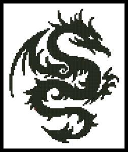 Mini Tribal Dragon 2 - Artecy Cross Stitch