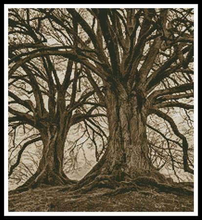 Branching Out - Sepia (Crop) - Artecy Cross Stitch