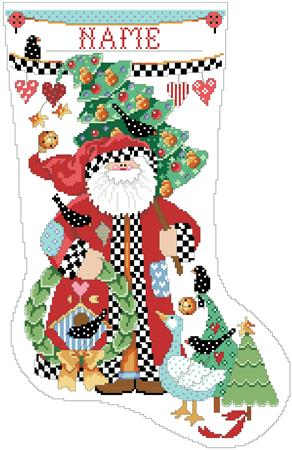 Folk Art Collection Stocking - Kooler Design Studio