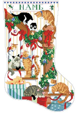 Curious Cats Stocking - Kooler Design Studio