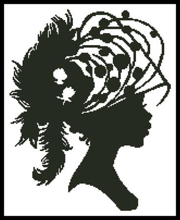 Lady Silhouette 10 - Artecy Cross Stitch