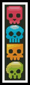 Candy Skulls Bookmark - Artecy Cross Stitch
