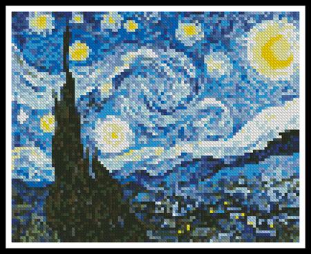 Mini The Starry Night Blue - Artecy Cross Stitch