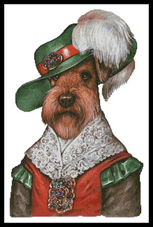 Airedale Musketeer - Artecy Cross Stitch