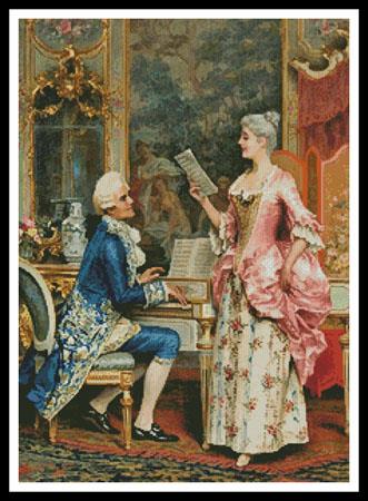 The Singing Lesson - Artecy Cross Stitch