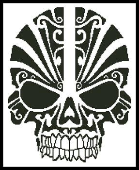 Tribal Skull Silhouette - Artecy Cross Stitch