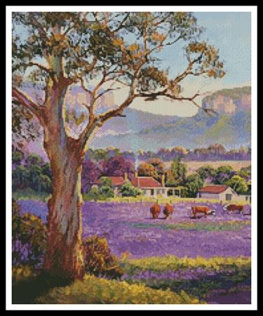 The Purple Paddock (Crop) - Artecy Cross Stitch