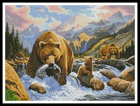Bear And Cubs - Artecy Cross Stitch