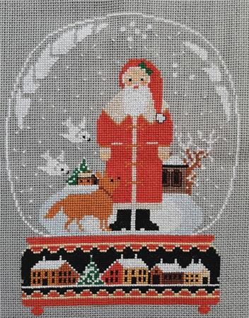Swallow And Santa Snow Globe - Twin Peak Primitives