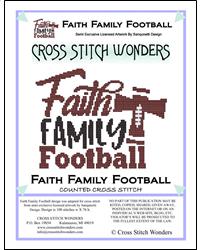 Faith Family Football - Cross Stitch Wonders