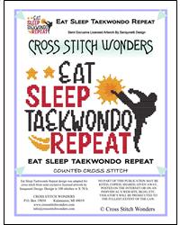 Eat Sleep Taekwondo Repeat - Cross Stitch Wonders