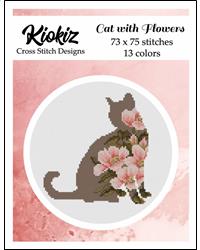 Cat With Flowers - Kiokiz