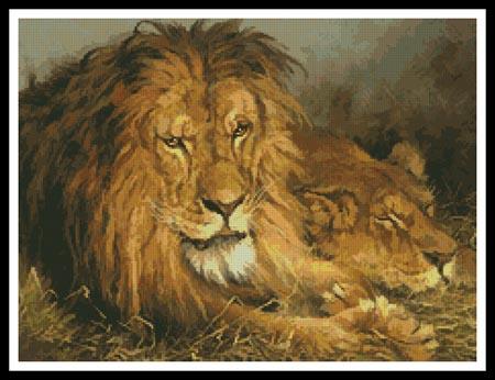Lion And Lioness - Artecy Cross Stitch
