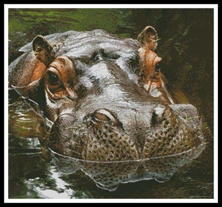 Hippo Reflection - Artecy Cross Stitch