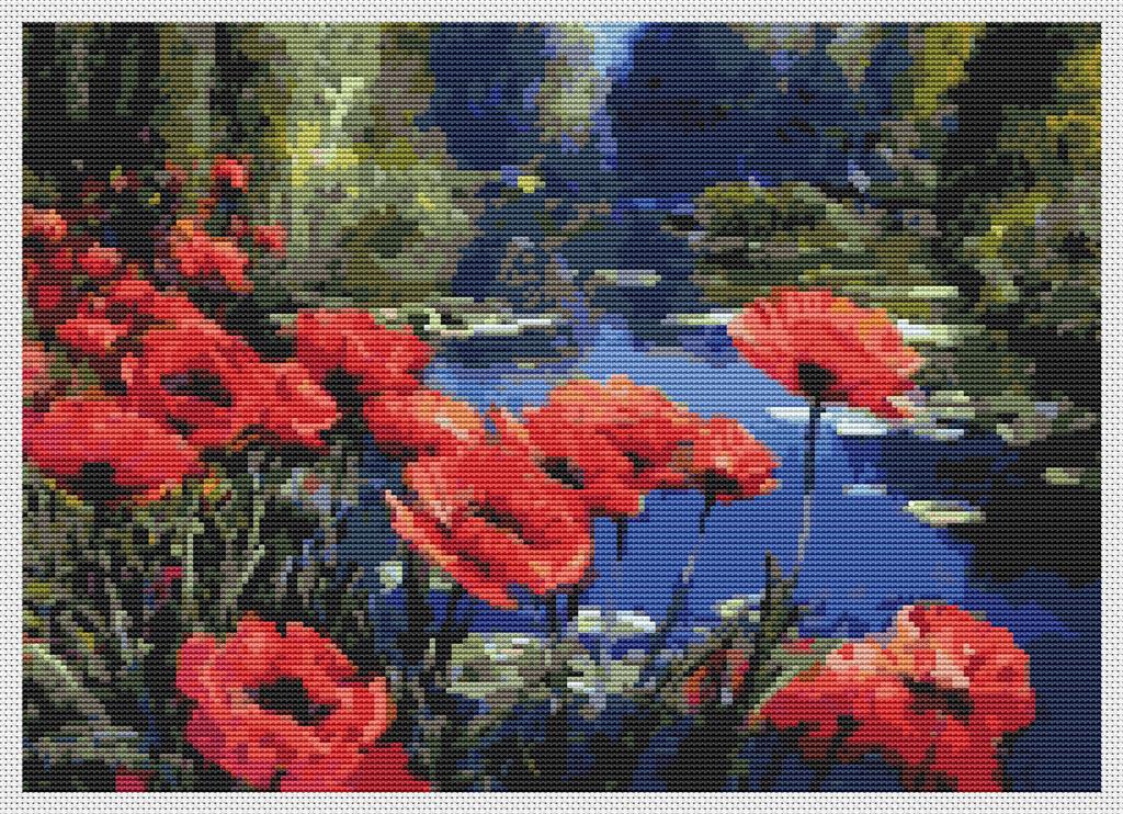 Poppies By The Pond - Art of Stitch, The