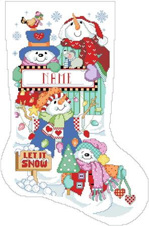 Let It Snow Stocking - Kooler Design Studio