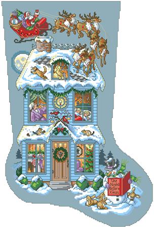 Twas The Night Before Christmas Stocking - Kooler Design Studio