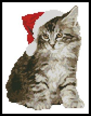 Mini Santa Cat - Artecy Cross Stitch