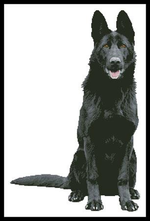 Black German Shepherd - Artecy Cross Stitch