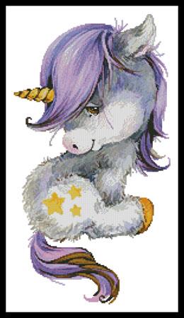 Cute Purple Unicorn - Artecy Cross Stitch