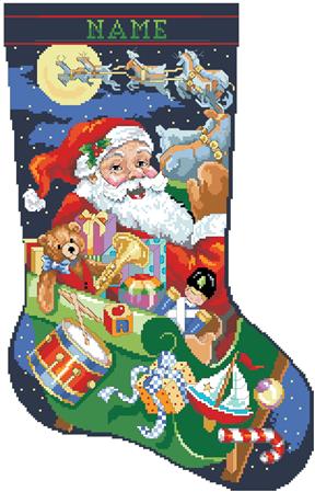 Jolly Old St. Nick Stocking - Kooler Design Studio