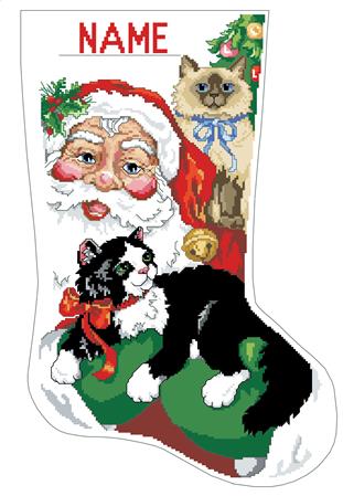 Santa’s Furry Friends Stocking - Kooler Design Studio
