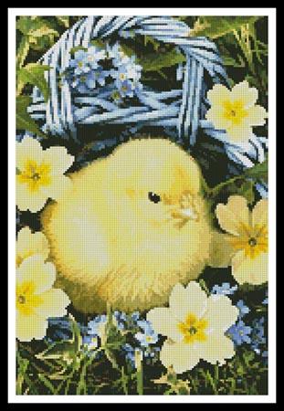 Easter Chick In A Basket - Artecy Cross Stitch